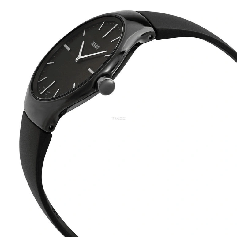 Rado,True Thinline 30mm,30mm,Titanium,Black,Quartz,Sapphire,Crystal Glass,Round,R27742156