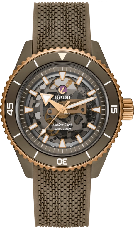 Rado,Captain Cook 43mm,43mm,Ceramic,Grey,Automatic,80hours,In-house Caliber,R32150168