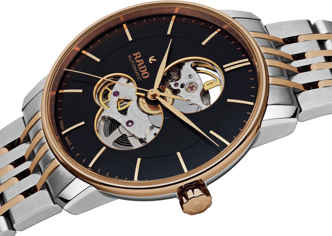 Rado,Coupole 41mm,41mm,Stainless Steel,Black,Skeleton,Automatic,80hours,In-house Caliber,R22894163