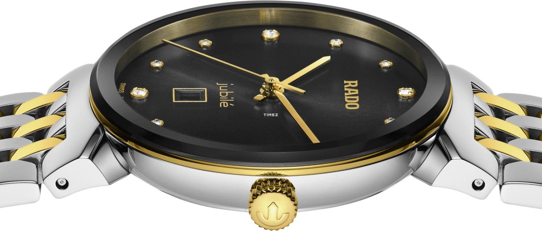 Rado,Florence 30mm,30mm,Stainless Steel,Black,Quartz,Day,In-house Caliber,R48913743