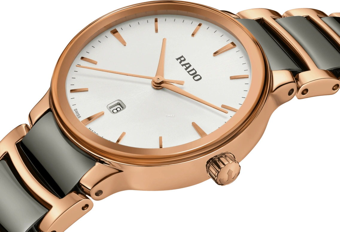 Rado,Centrix 30.50mm,30.50mm,Stainless Steel,White,Silver,Quartz,Day,In-house Caliber,R30024012
