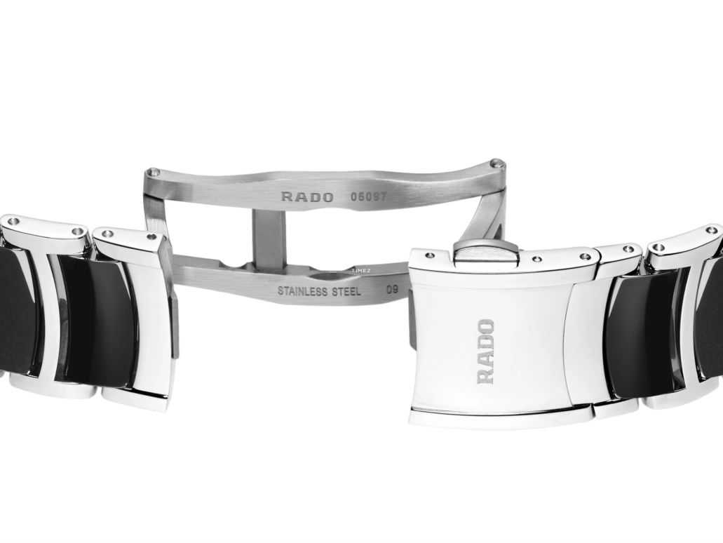 Rado,Centrix 41mm,41mm,Stainless Steel,Ceramic,Black,Quartz,Chronograph,Day,R30210152