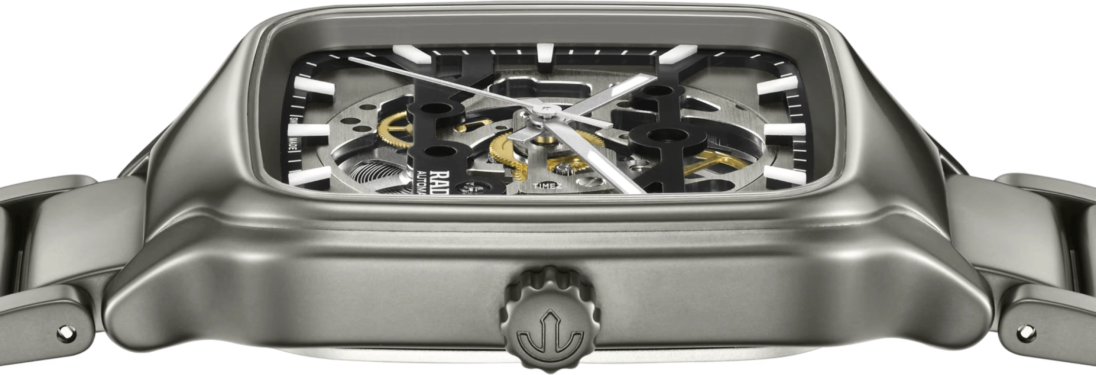 Rado,True Square 38mm,38mm,Ceramic,Grey,Automatic,80hours,In-house Caliber,R27196152