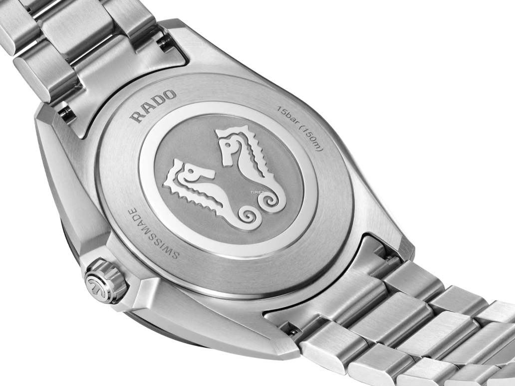 Rado,HyperChrome 41.50mm,41.50mm,Stainless Steel,Ceramic,Ice Blue,Quartz,Day,In-house Caliber,R32280213