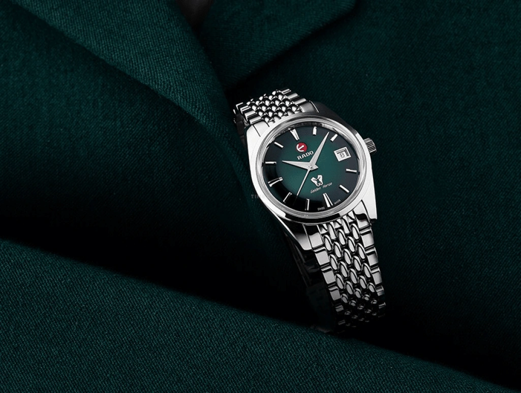 Rado,Tradition 37mm,37mm,Stainless Steel,Green,Automatic,Day,In-house Caliber,R33930313