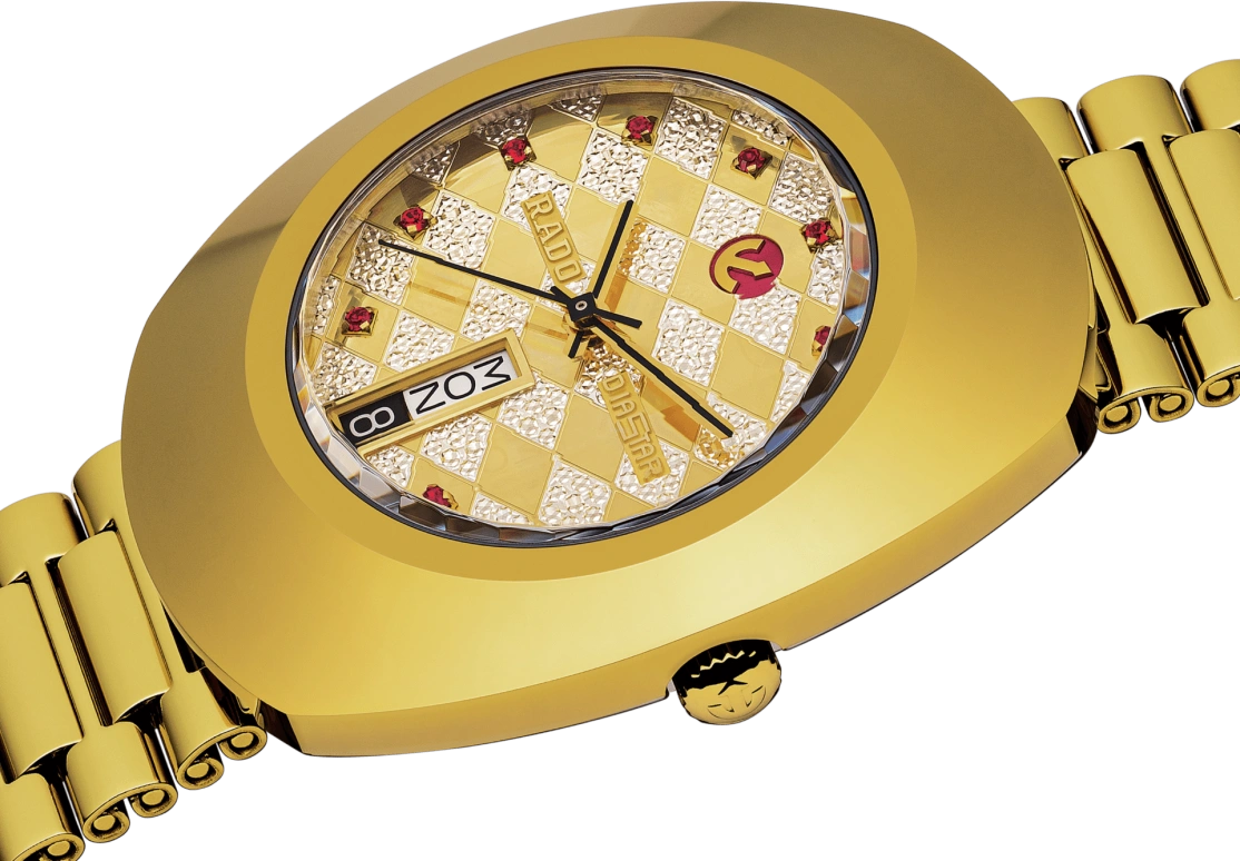 Rado,The Original 35mm,35mm,Stainless Steel,Gold,Automatic,Date,Day,R12413193