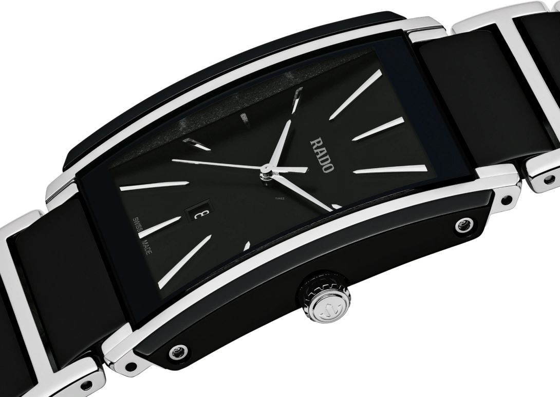Rado,Integral 31x41.10mm,31x41.10mm,Stainless Steel,Ceramic,Black,Quartz,Day,In-house Caliber,R20206162