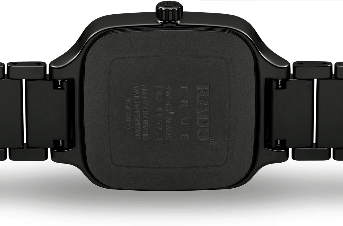 Rado,True Square 38mm,38mm,Ceramic,Black,Automatic,Day,80hours,R27078162