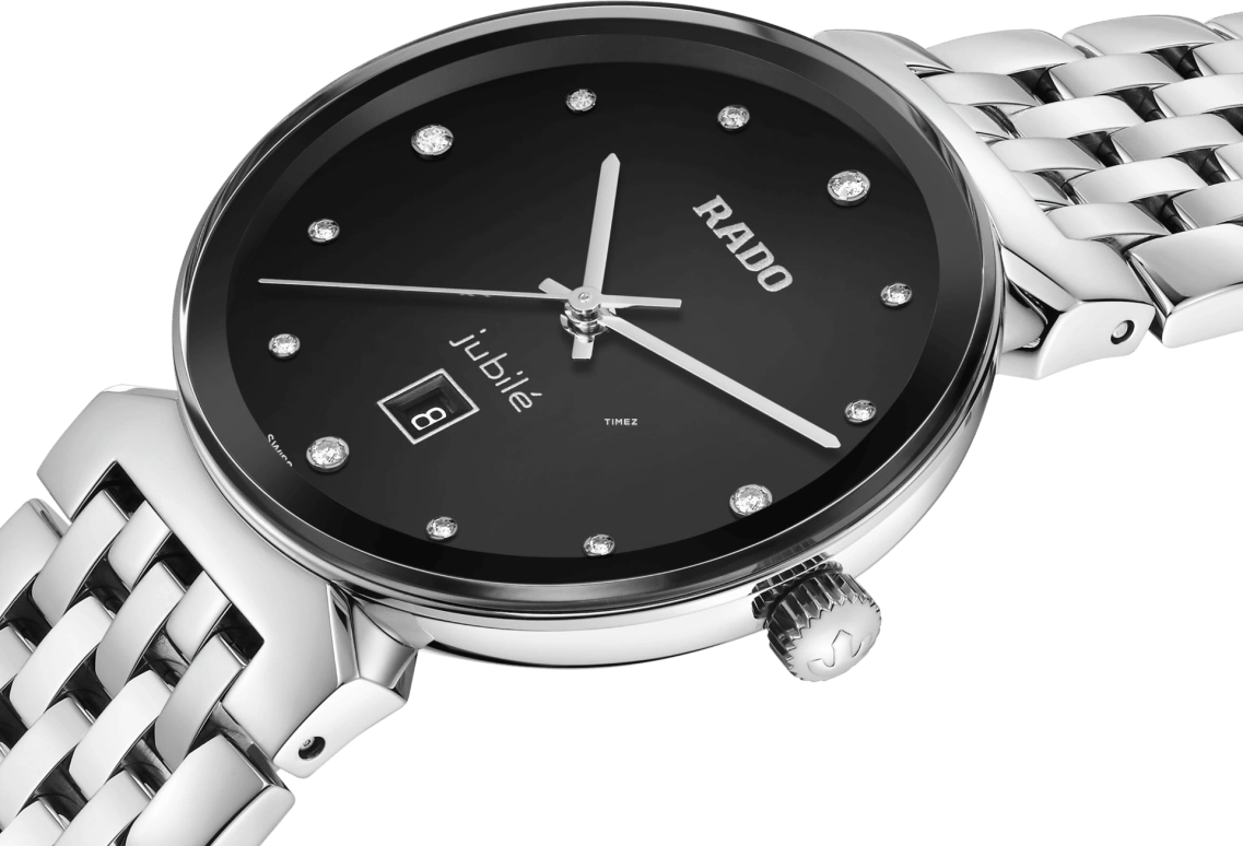Rado,Florence 30mm,30mm,Stainless Steel,Black,Quartz,Day,In-house Caliber,R48913733