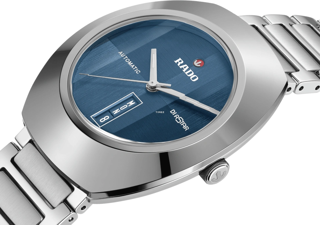 Rado,DiaMaster 38mm,38mm,Stainless Steel,Blue,Automatic,Day,Oval,R12160213