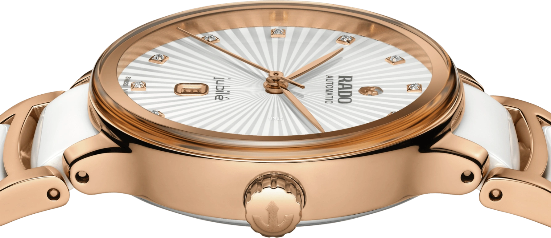 Rado,Centrix 30.50mm,30.50mm,Stainless Steel,White,Automatic,Day,48hours,R30019744