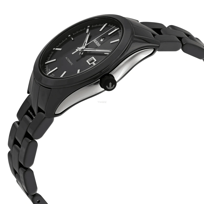 Rado,HyperChrome 36mm,36mm,Ceramic,Stainless Steel,Black,Automatic,Day,38hours,R32260152