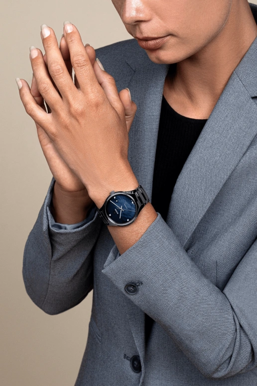 Rado,True Round 40mm,40mm,Ceramic,Blue,Automatic,Day,80hours,R27110872