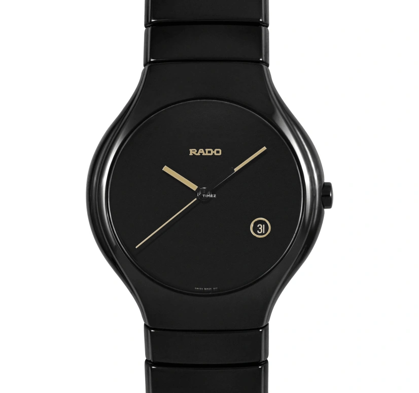 Rado,True Round 40mm,40mm,Ceramic,Black,Quartz,Day,Sapphire,Crystal Glass,R27653172