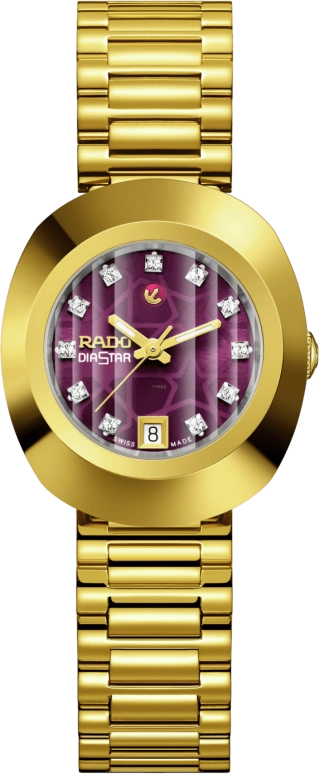 Rado,The Original 27.30mm,27.30mm,Stainless Steel,Purple,Automatic,Day,38hours,R12416573