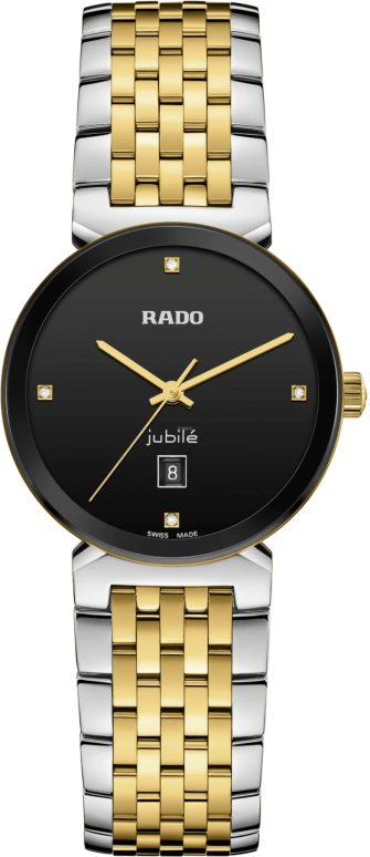 Rado,Florence 30mm,30mm,Stainless Steel,Black,Quartz,Day,In-house Caliber,R48913703