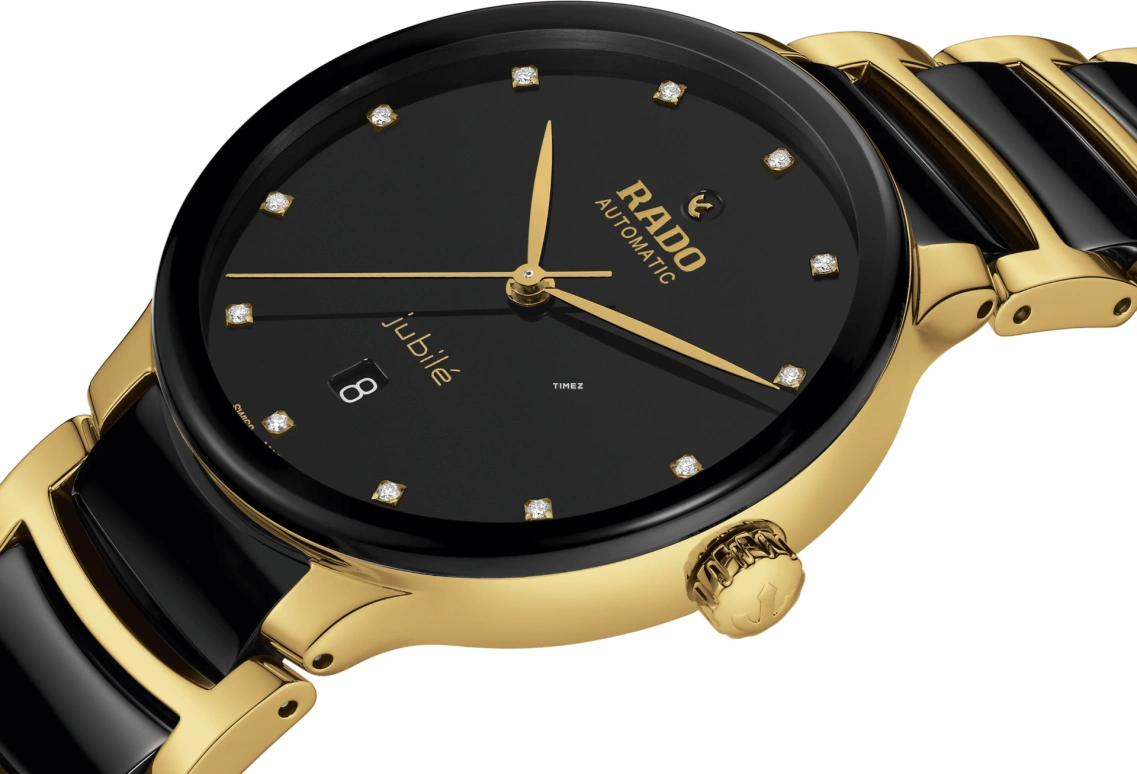 Rado,Centrix 39.50mm,39.50mm,Stainless Steel,Ceramic,Black,Automatic,Day,In-house Caliber,R30008742