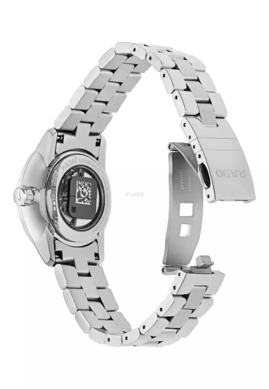 Rado,Centrix 32mm,32mm,Stainless Steel,Silver,Automatic,38hours,Sapphire,Crystal Glass,R22862013