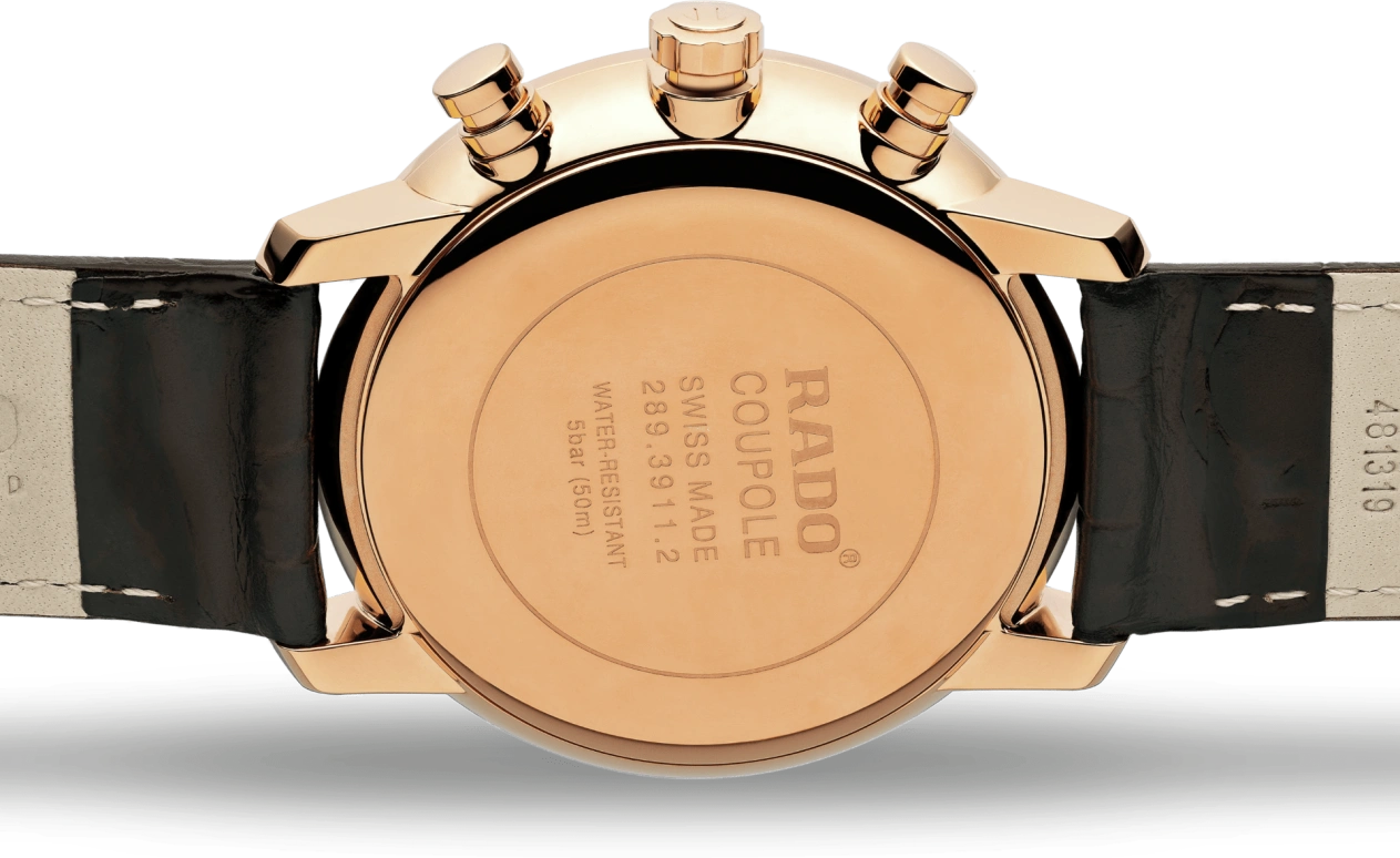 Rado,Coupole 42mm,42mm,Stainless Steel,Blue,Quartz,Chronograph,Day,R22911205