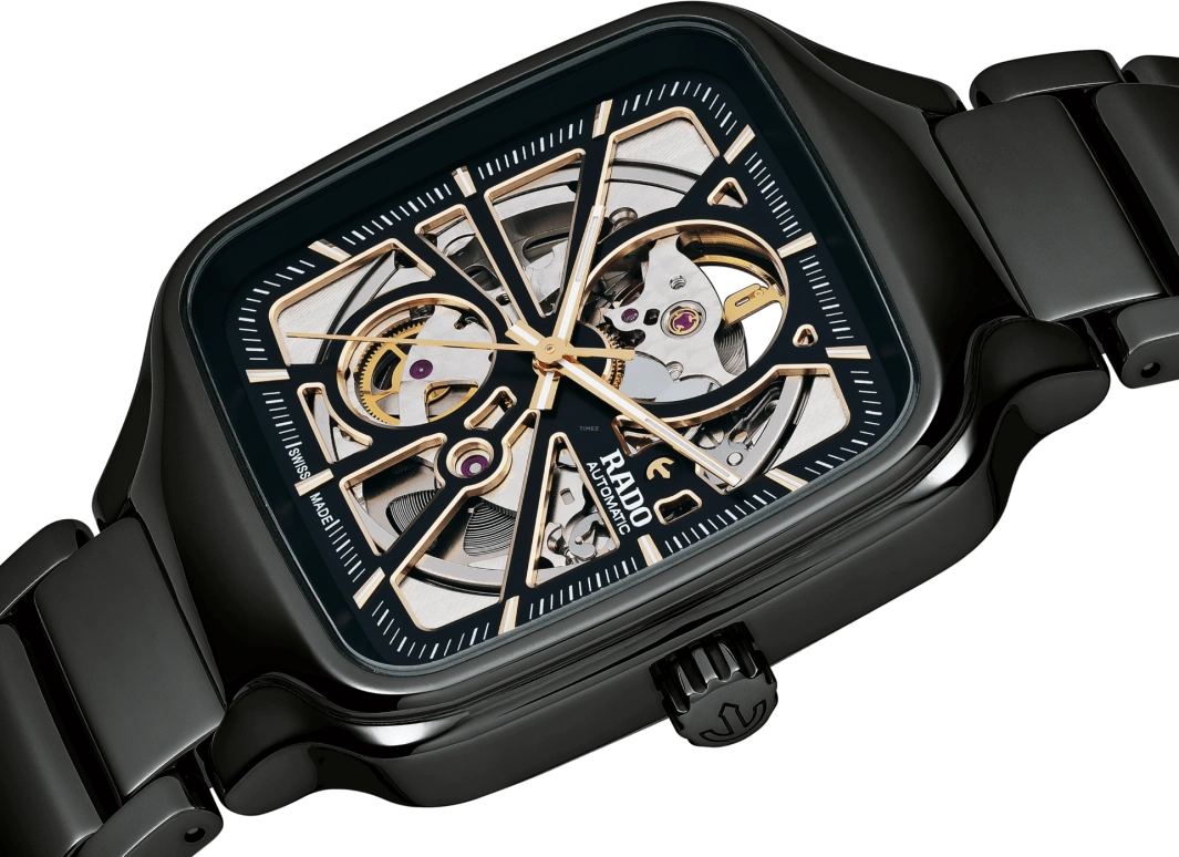 Rado,True Square 38x44.20mm,38x44.20mm,Ceramic,Black,Automatic,80hours,In-house Caliber,R27086162