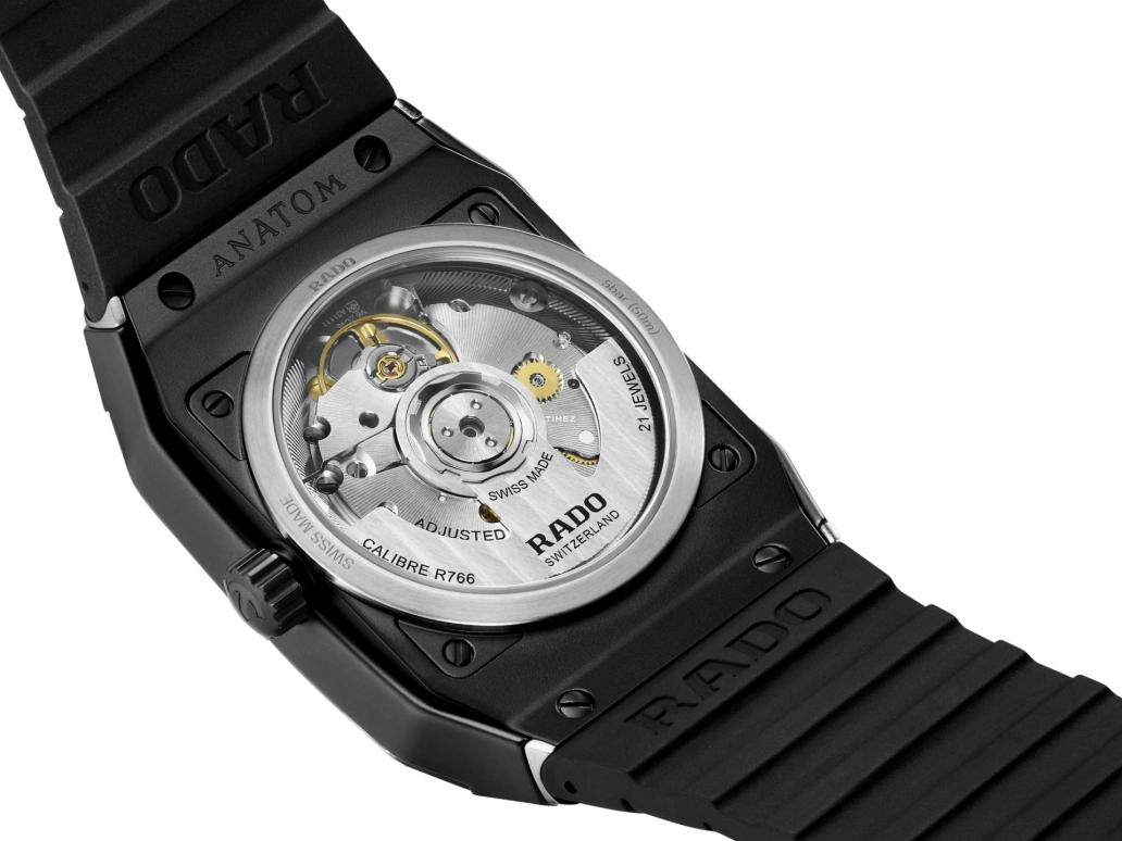 Rado,Anatom 32.50mm,32.50mm,Stainless Steel,Ceramic,Blue,Black,Automatic,Day,72hours,R10202209