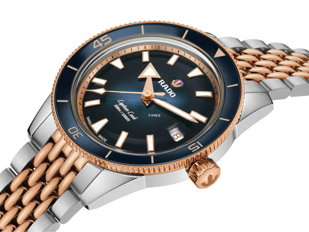 Rado,Captain Cook 39mm,39mm,Stainless Steel,Ceramic,Blue,Automatic,Day,Anti-magnetic,R32224203