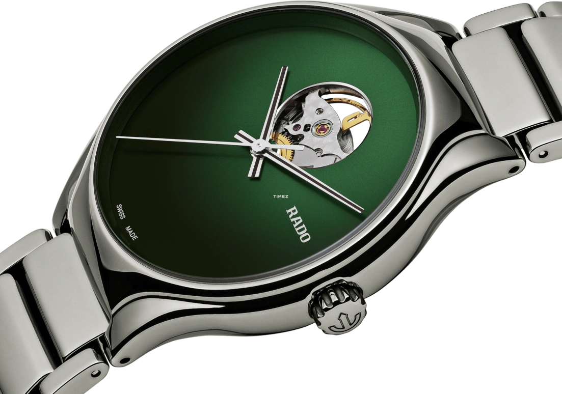 Rado,True Round 40mm,40mm,Ceramic,Titanium Gold,Green,Automatic,80hours,In-house Caliber,R27108312