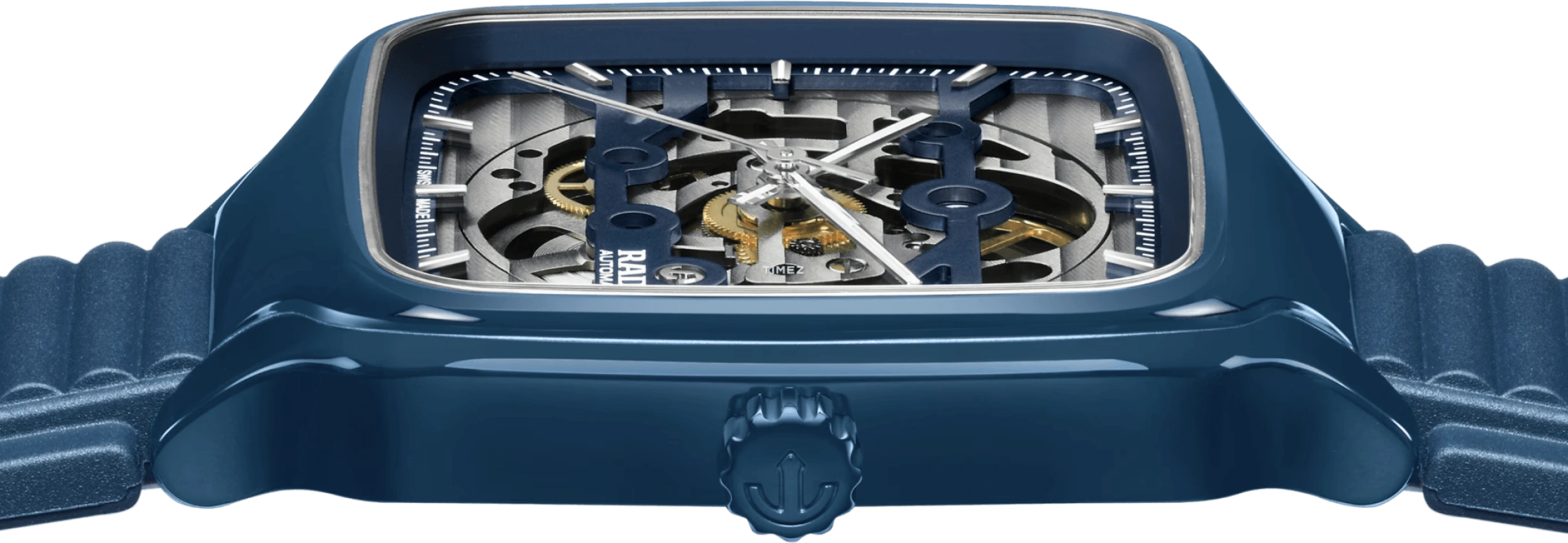 Rado,True Square 38mm,38mm,Ceramic,Skeleton,Automatic,In-house Caliber,Sapphire,Crystal Glass,R27178205