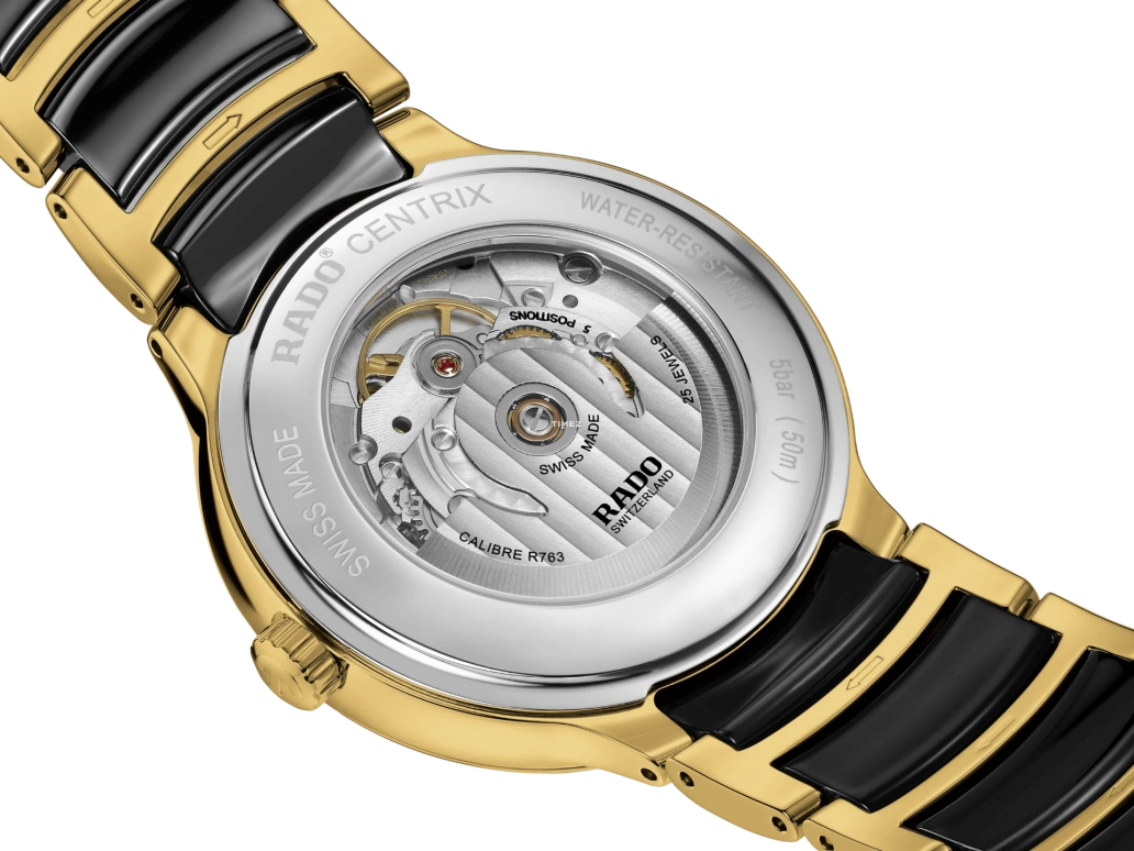 Rado,Centrix 39.50mm,39.50mm,Stainless Steel,Ceramic,Black,Automatic,Day,In-house Caliber,R30008742
