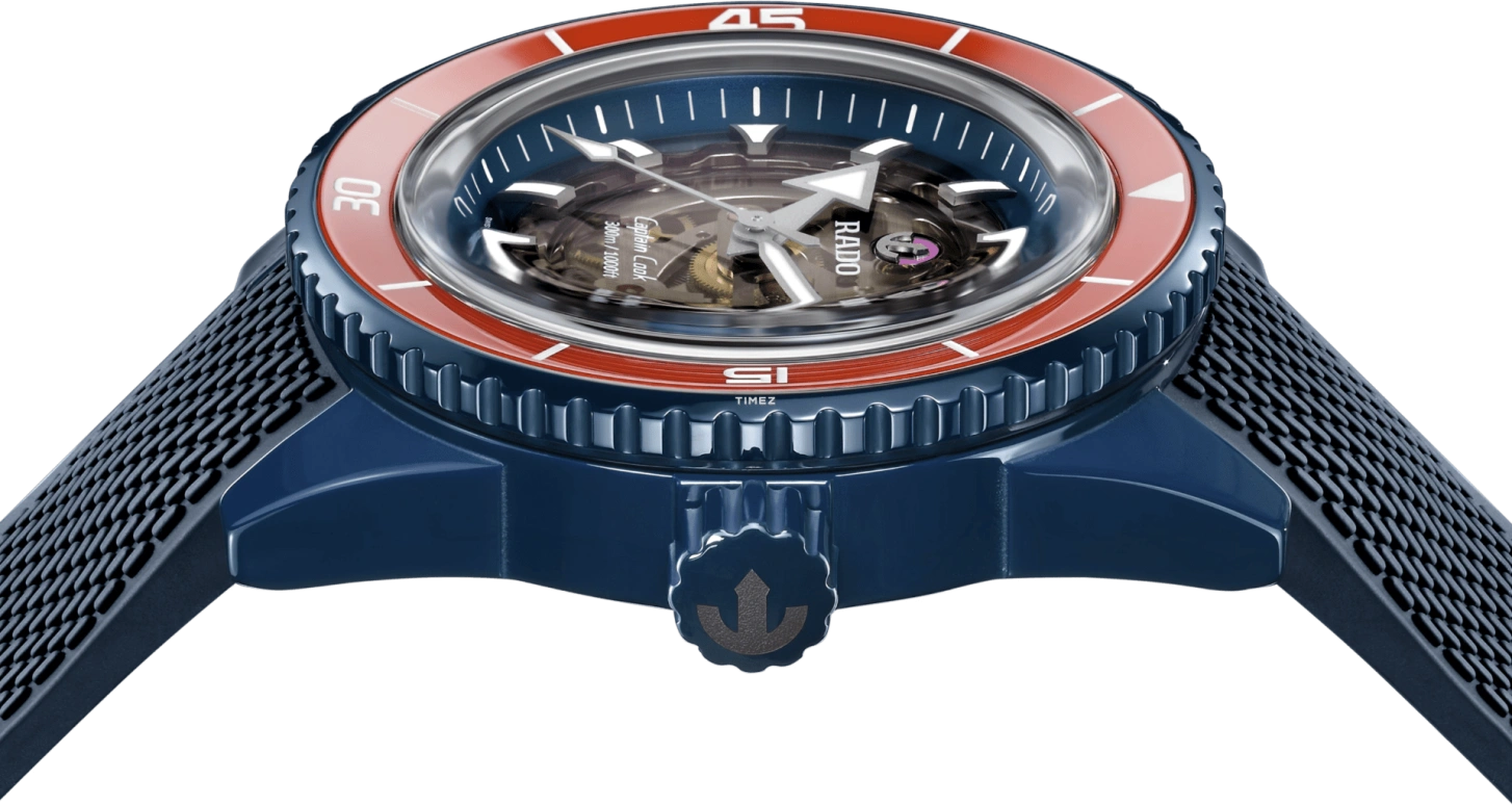 Rado,Captain Cook 43mm,43mm,Ceramic,Transparent,Automatic,Anti-magnetic,80hours,R32152209