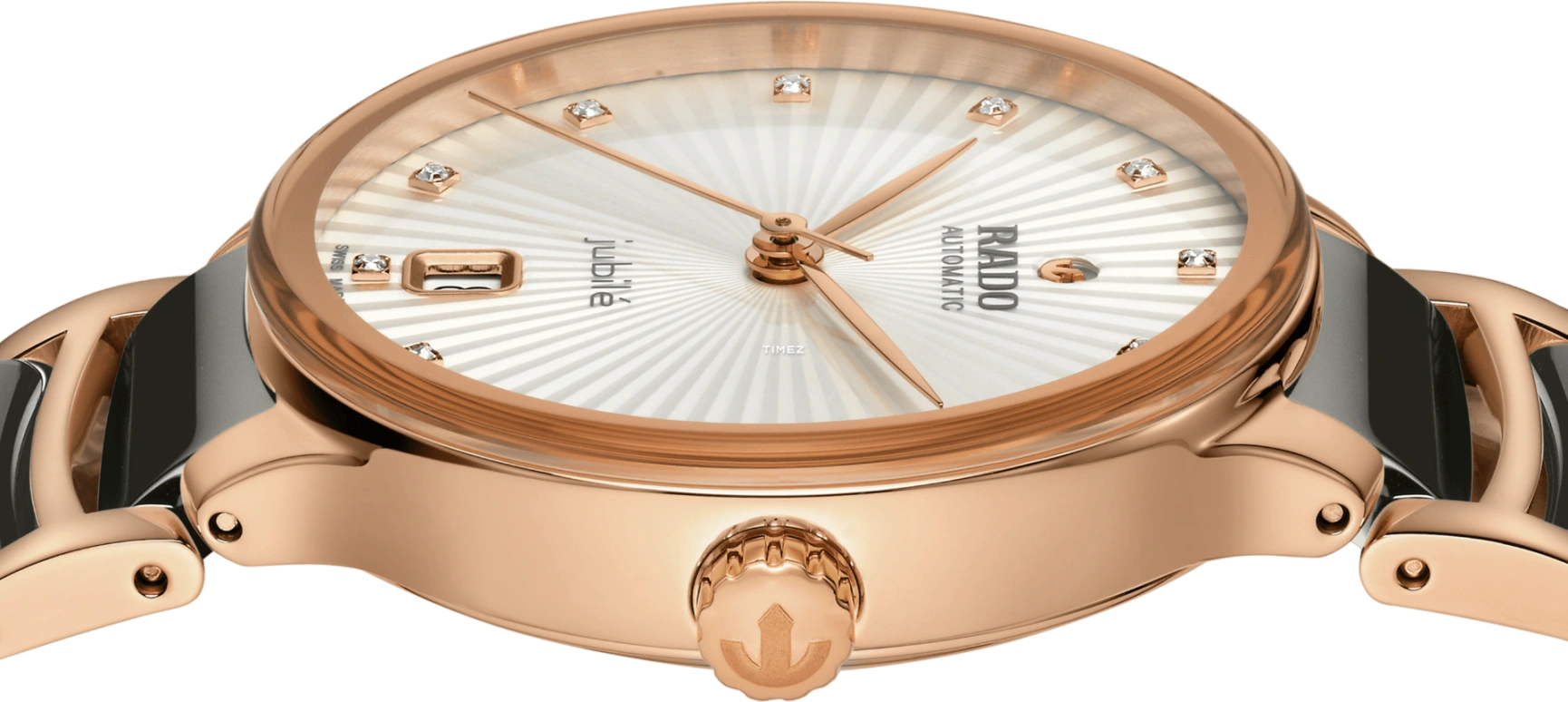 Rado,Centrix 35mm,35mm,Stainless Steel,Silver,Automatic,Day,In-house Caliber,R30037742