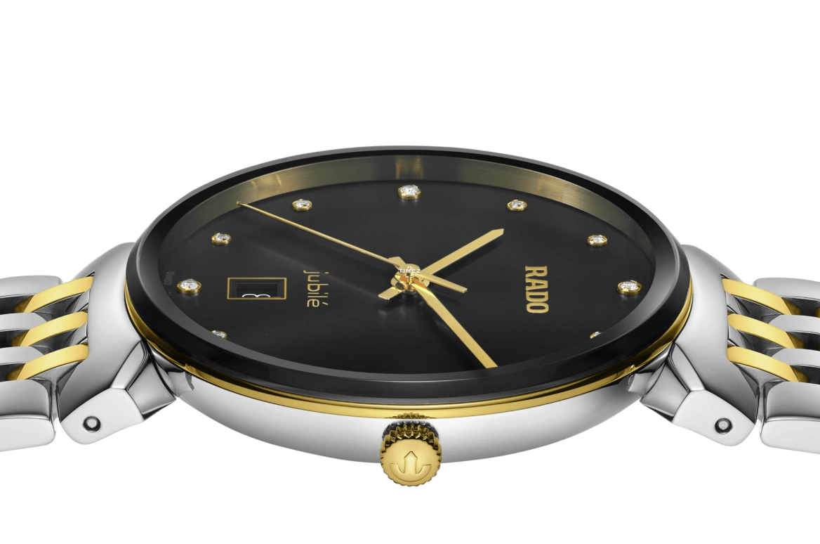 Rado,Florence 38mm,38mm,Stainless Steel,Black,Quartz,Day,In-house Caliber,R48912743