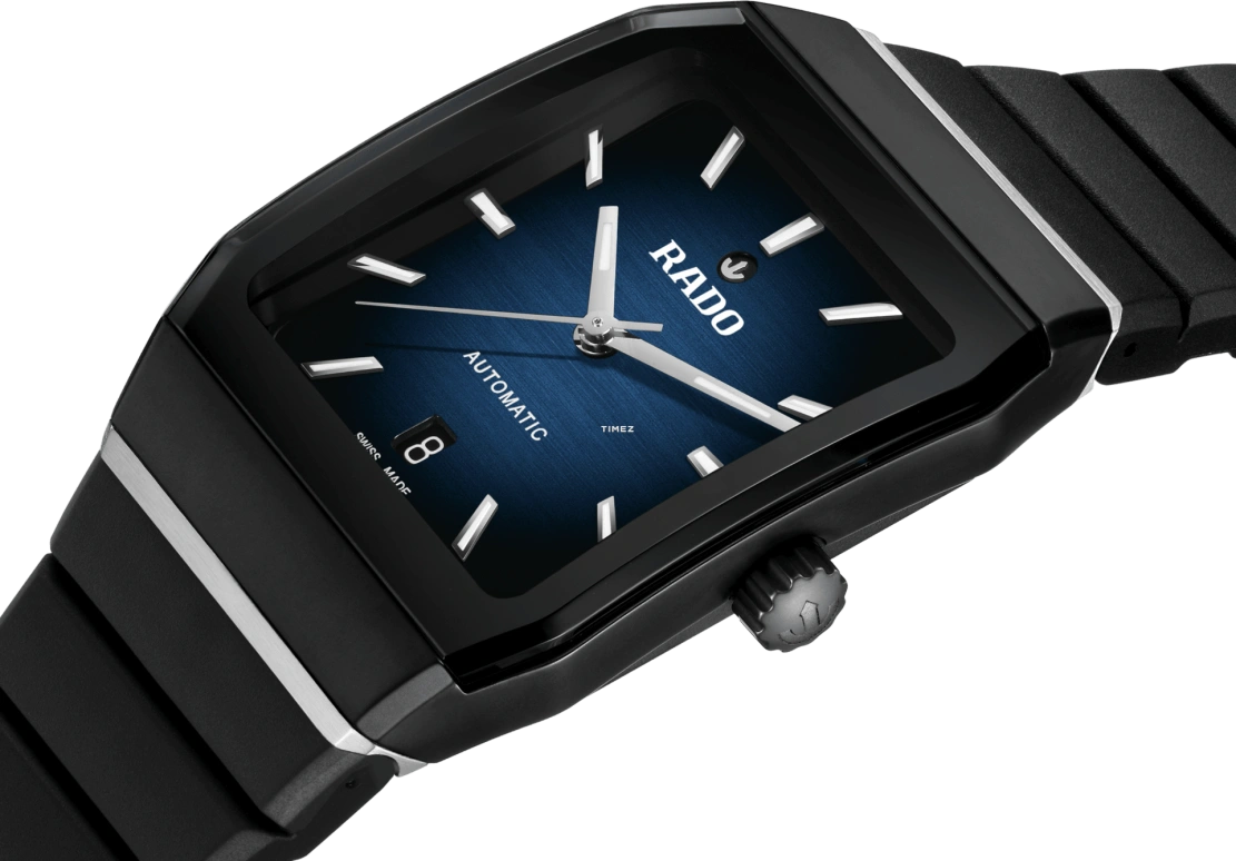 Rado,Anatom 32.50mm,32.50mm,Stainless Steel,Ceramic,Blue,Black,Automatic,Day,72hours,R10202209