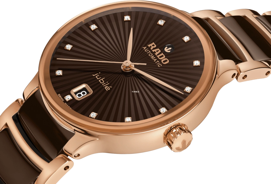 Rado,Centrix 35mm,35mm,Stainless Steel,Brown,Automatic,Day,In-house Caliber,R30037732