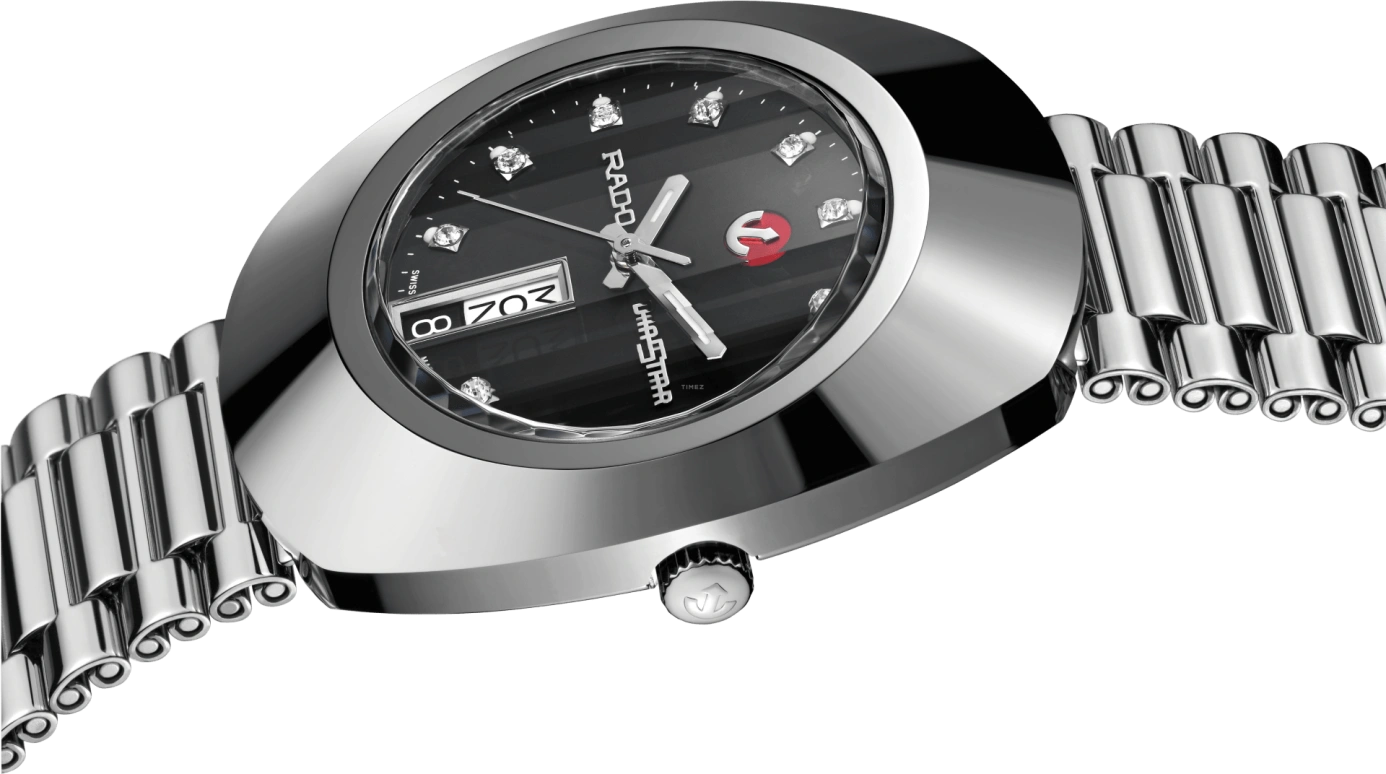 Rado,The Original 35mm,35mm,Stainless Steel,Black,Automatic,Date,Day,R12408613
