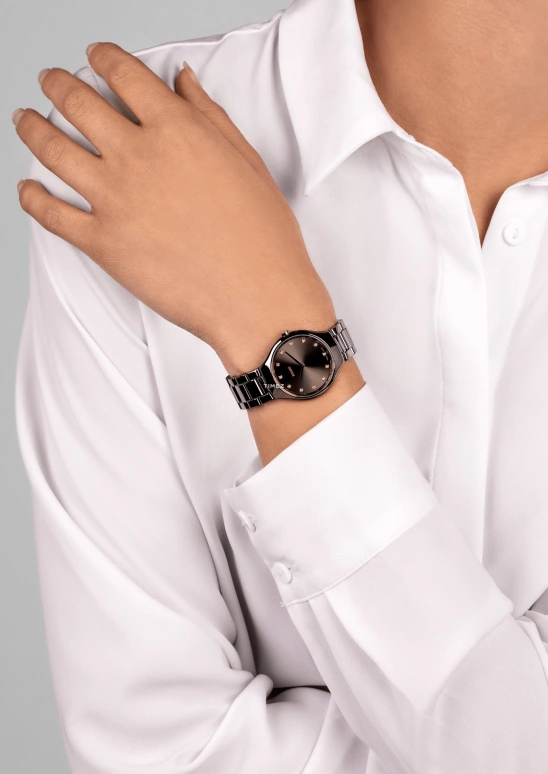 Rado,True Thinline 30mm,30mm,Ceramic,Black,Quartz,In-house Caliber,Sapphire,Crystal Glass,R27956722