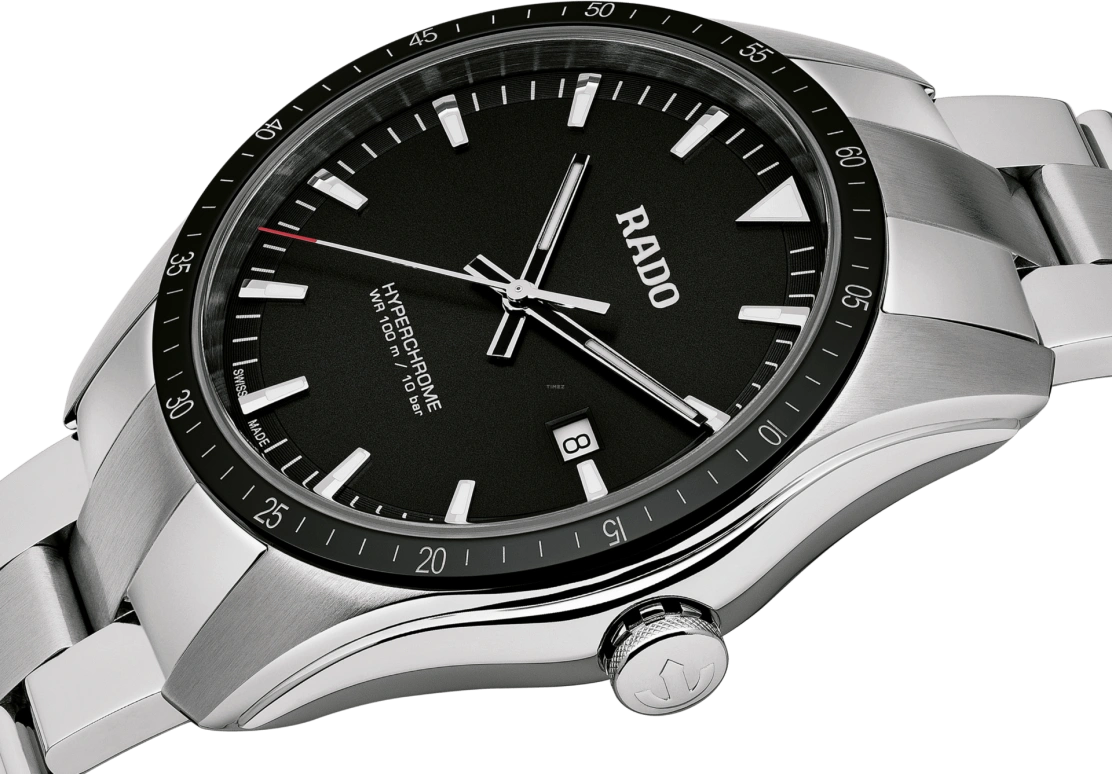 Rado,HyperChrome 44.90mm,44.90mm,Stainless Steel,Black,Quartz,Day,In-house Caliber,R32502153