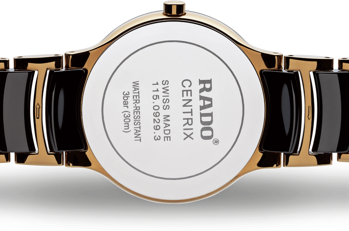 Rado,Centrix 38mm,38mm,Stainless Steel,Black,Quartz,Day,In-house Caliber,R30554712