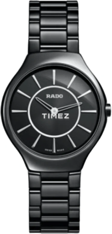 Rado,True Round 30mm,30mm,Ceramic,Black,Quartz,Sapphire,Crystal Glass,R27742162