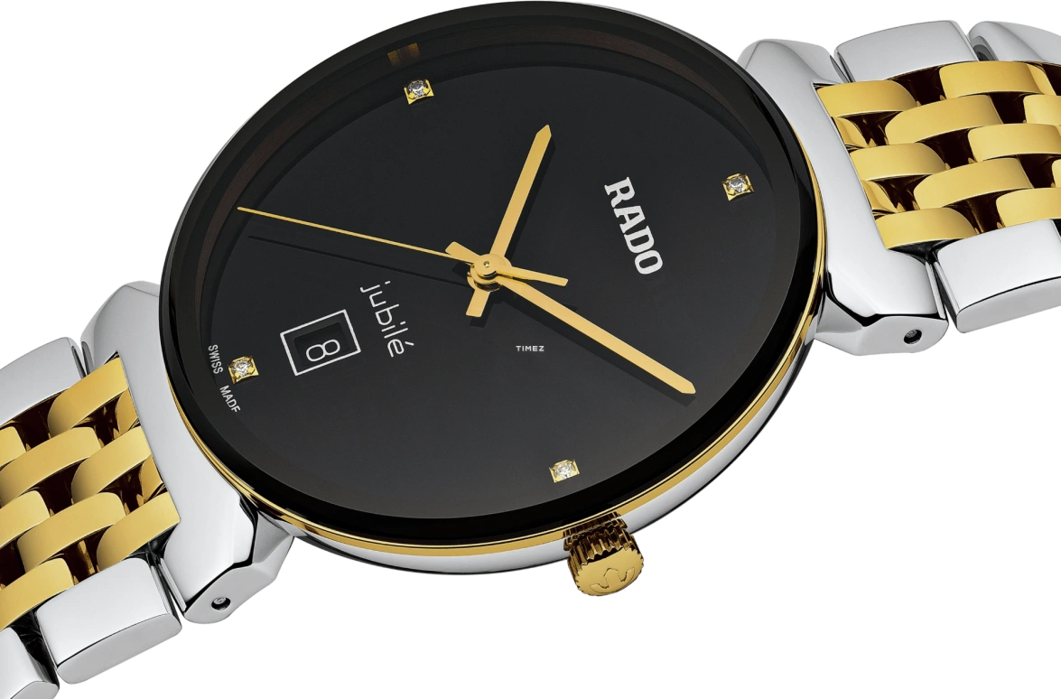 Rado,Florence 38mm,38mm,Stainless Steel,Black,Quartz,Day,In-house Caliber,R48912703