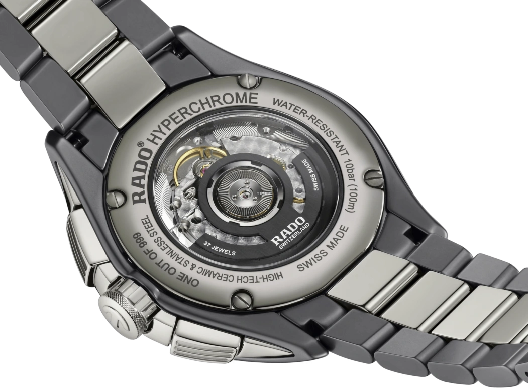 Rado,HyperChrome 45mm,45mm,Ceramic,Grey,Automatic,Chronograph,Day,R32022152