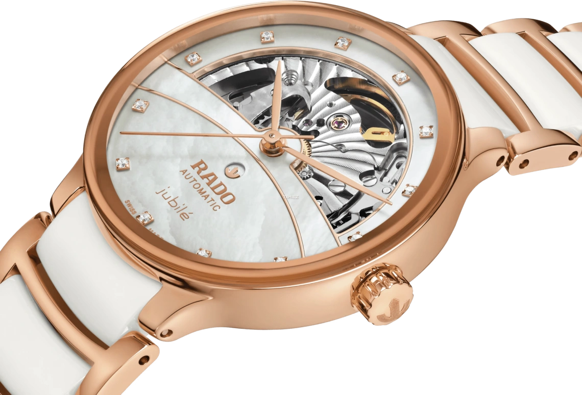 Rado,Centrix 35mm,35mm,Stainless Steel,White,Automatic,Anti-magnetic,In-house Caliber,R30029922