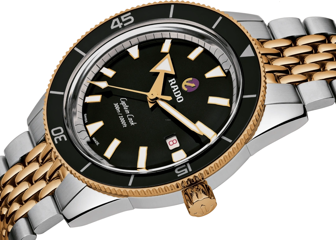Rado,Captain Cook 42mm,42mm,Stainless Steel,Black,Automatic,Day,In-house Caliber,R32137153