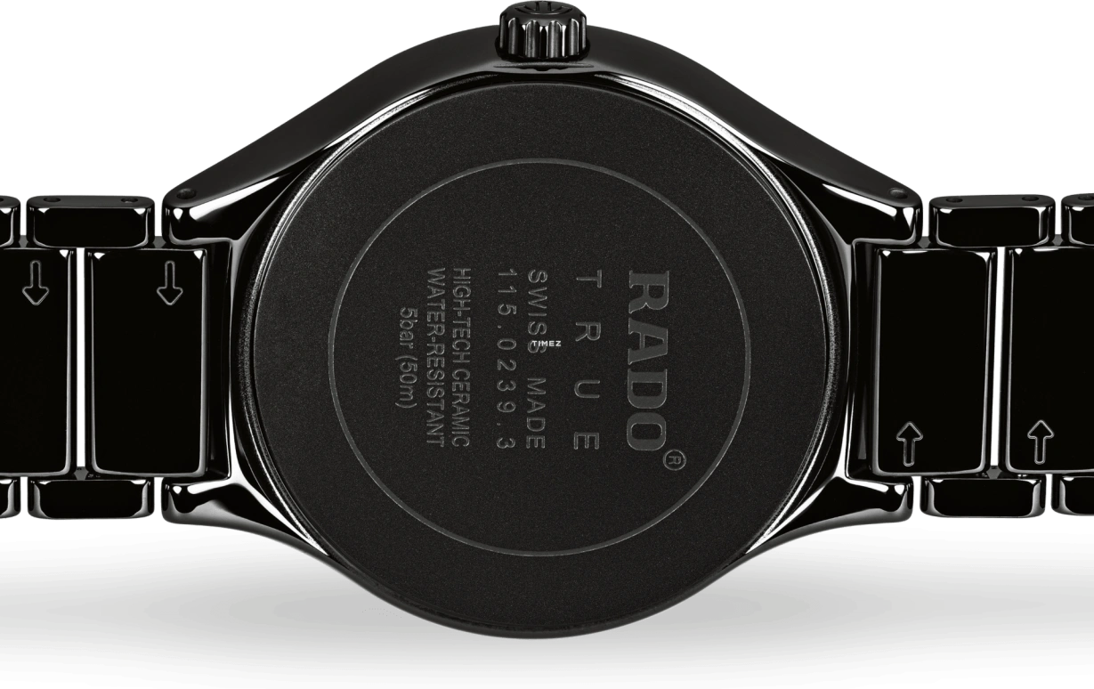 Rado,True Round 40mm,40mm,Ceramic,Black,Quartz,Day,In-house Caliber,R27238162