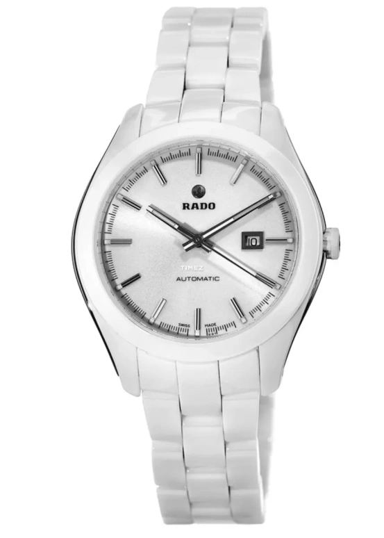 Rado,HyperChrome 36mm,36mm,Ceramic,Stainless Steel,White,Automatic,Day,38hours,R32258012