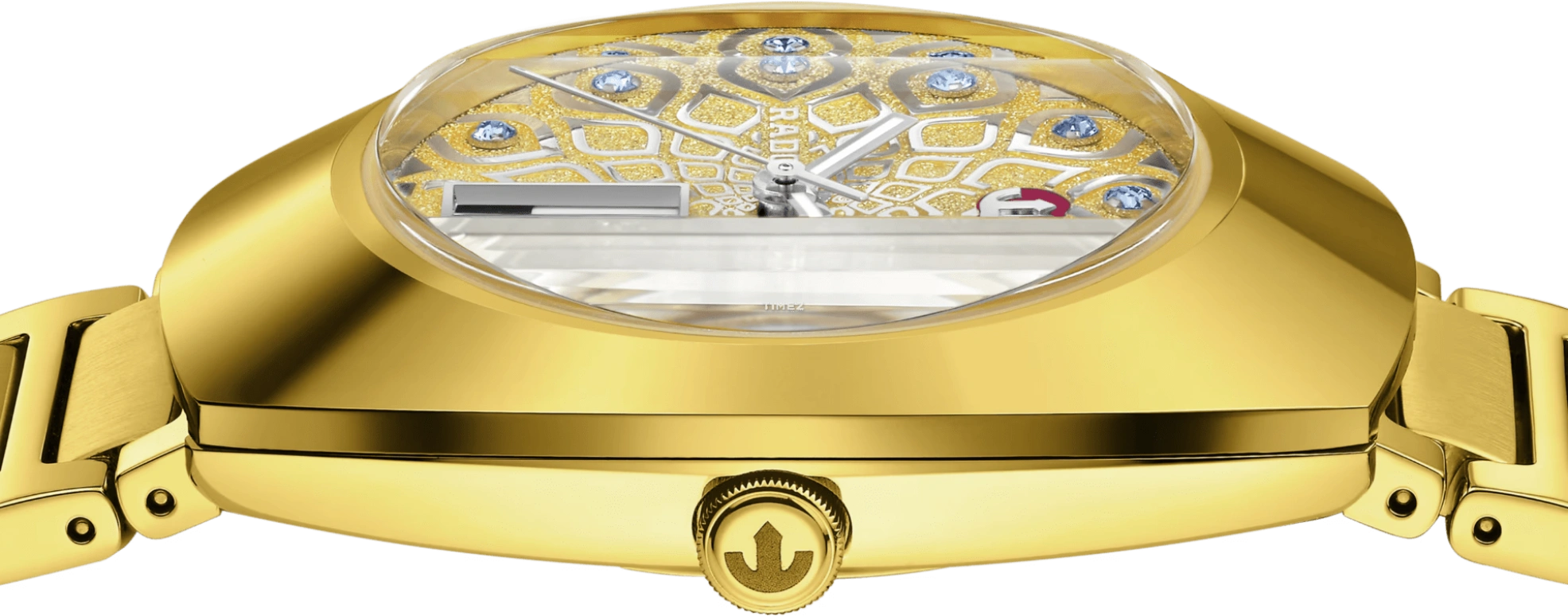 Rado,DiaStar Original 38mm,38mm,Stainless Steel,Gold,Automatic,Date,Day,R12161643