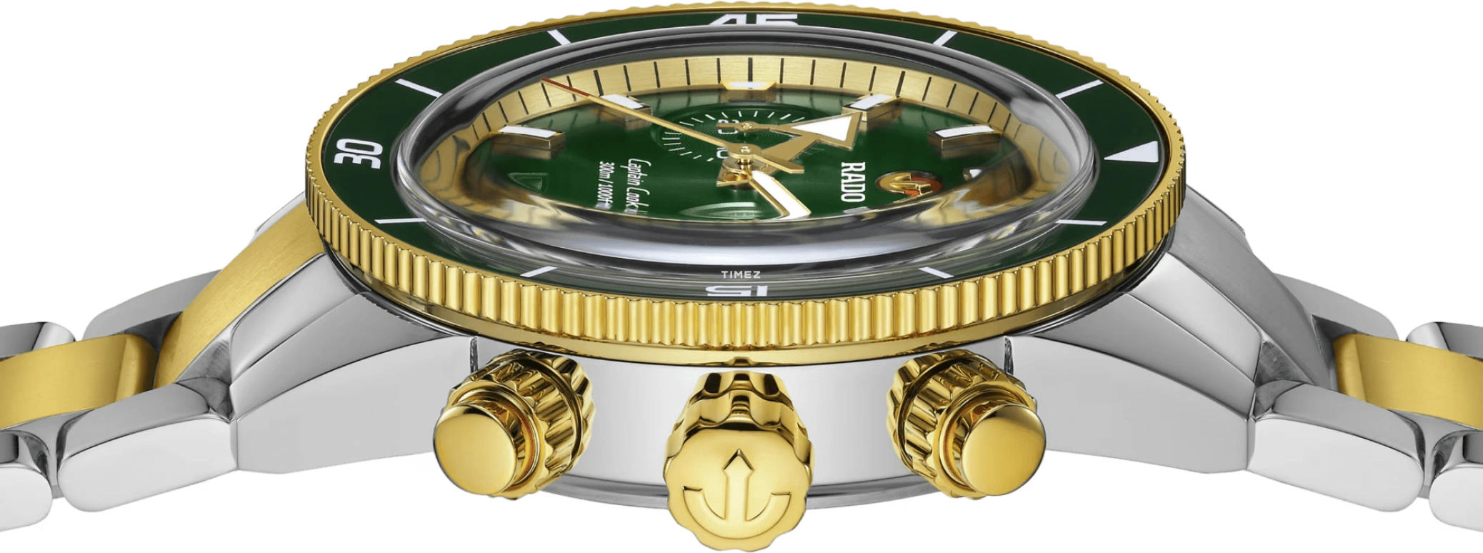 Rado,Captain Cook 43mm,43mm,Stainless Steel,Green,Automatic,Chronograph,Day,R32151318