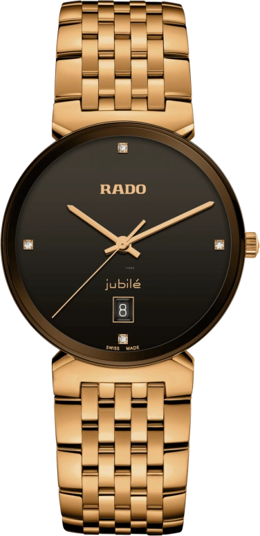Rado,Florence 38mm,38mm,Stainless Steel,Black,Quartz,Day,In-house Caliber,R48916703