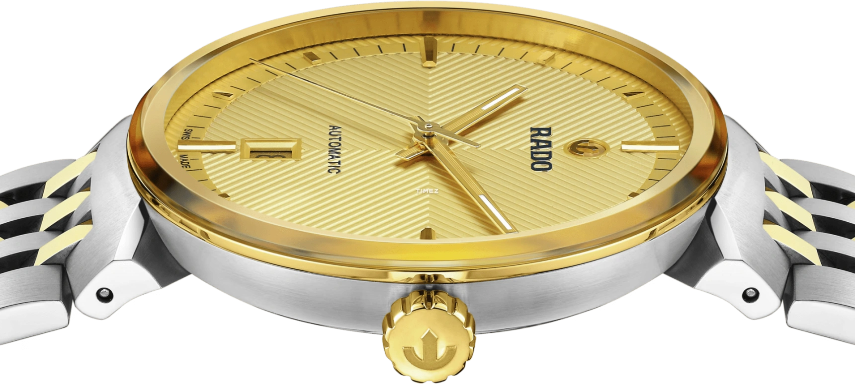 Rado,Florence 39mm,39mm,Stainless Steel,Gold,Automatic,Day,80hours,R48903253
