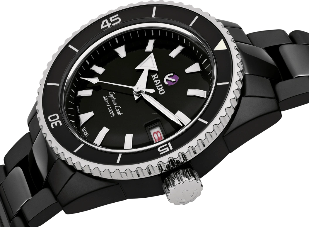 Rado,Captain Cook 43x49.80mm,43x49.80mm,Ceramic,Black,Automatic,Day,80hours,R32129152